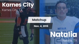 Matchup: Karnes City High vs. Natalia  2016