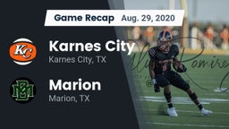 Recap: Karnes City  vs. Marion  2020