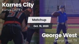 Matchup: Karnes City High vs. George West  2020