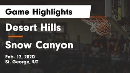 Desert Hills  vs Snow Canyon  Game Highlights - Feb. 12, 2020