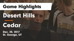Desert Hills  vs Cedar  Game Highlights - Dec. 20, 2017