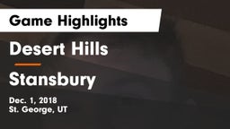 Desert Hills  vs Stansbury Game Highlights - Dec. 1, 2018