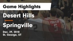 Desert Hills  vs Springville  Game Highlights - Dec. 29, 2018