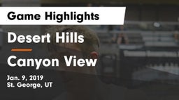 Desert Hills  vs Canyon View  Game Highlights - Jan. 9, 2019