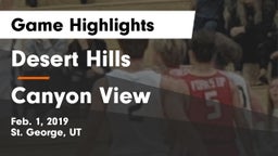 Desert Hills  vs Canyon View  Game Highlights - Feb. 1, 2019