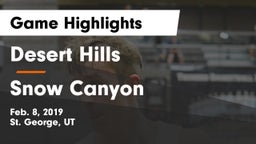 Desert Hills  vs Snow Canyon  Game Highlights - Feb. 8, 2019