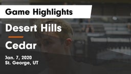 Desert Hills  vs Cedar  Game Highlights - Jan. 7, 2020