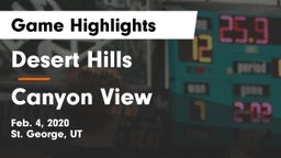 Desert Hills  vs Canyon View  Game Highlights - Feb. 4, 2020