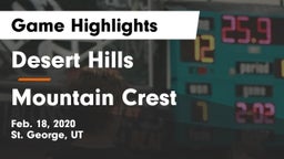 Desert Hills  vs Mountain Crest  Game Highlights - Feb. 18, 2020