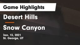 Desert Hills  vs Snow Canyon Game Highlights - Jan. 13, 2021