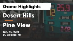 Desert Hills  vs Pine View  Game Highlights - Jan. 15, 2021