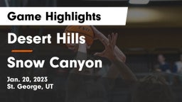 Desert Hills  vs Snow Canyon  Game Highlights - Jan. 20, 2023