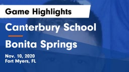 Canterbury School vs Bonita Springs Game Highlights - Nov. 10, 2020