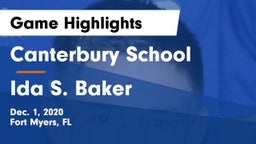 Canterbury School vs Ida S. Baker  Game Highlights - Dec. 1, 2020