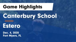 Canterbury School vs Estero  Game Highlights - Dec. 4, 2020