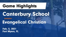 Canterbury School vs Evangelical Christian  Game Highlights - Feb. 5, 2021