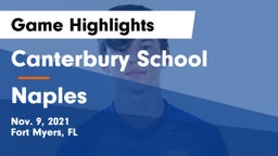 Canterbury School vs Naples  Game Highlights - Nov. 9, 2021