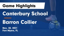 Canterbury School vs Barron Collier  Game Highlights - Nov. 30, 2021