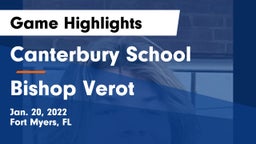 Canterbury School vs Bishop Verot  Game Highlights - Jan. 20, 2022