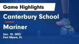 Canterbury School vs Mariner  Game Highlights - Jan. 10, 2023