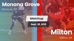 Matchup: Monona Grove High vs. Milton  2018