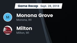 Recap: Monona Grove  vs. Milton  2018