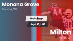 Matchup: Monona Grove High vs. Milton  2019