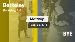 Matchup: Berkeley  vs. BYE 2016