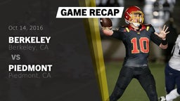 Recap: Berkeley  vs. Piedmont  2016