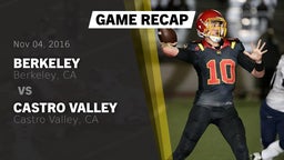 Recap: Berkeley  vs. Castro Valley  2016