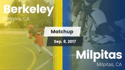 Matchup: Berkeley  vs. Milpitas  2017