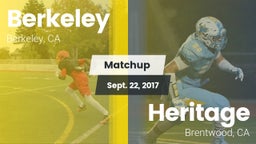 Matchup: Berkeley  vs. Heritage  2017
