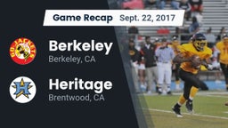 Recap: Berkeley  vs. Heritage  2017