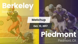 Matchup: Berkeley  vs. Piedmont  2017