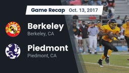 Recap: Berkeley  vs. Piedmont  2017
