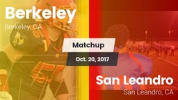 Matchup: Berkeley  vs. San Leandro  2017