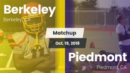 Matchup: Berkeley  vs. Piedmont  2018