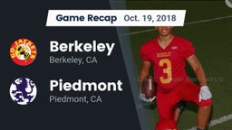 Recap: Berkeley  vs. Piedmont  2018