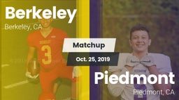 Matchup: Berkeley  vs. Piedmont  2019