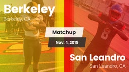 Matchup: Berkeley  vs. San Leandro  2019