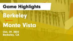 Berkeley  vs Monte Vista Game Highlights - Oct. 29, 2022