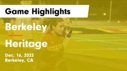 Berkeley  vs Heritage  Game Highlights - Dec. 16, 2023