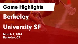 Berkeley  vs University SF Game Highlights - March 1, 2024