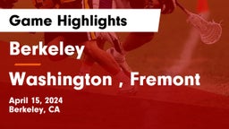 Berkeley  vs Washington , Fremont Game Highlights - April 15, 2024