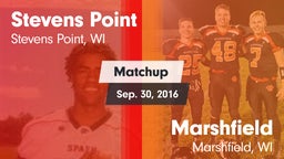 Matchup: Stevens Point High vs. Marshfield  2016