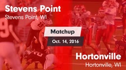 Matchup: Stevens Point High vs. Hortonville  2016