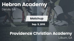 Matchup: Hebron Academy High vs. Providence Christian Academy  2016