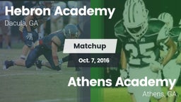 Matchup: Hebron Academy High vs. Athens Academy 2016