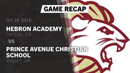 Recap: Hebron Academy  vs. Prince Avenue Christian School 2016