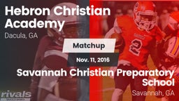 Matchup: Hebron Academy High vs. Savannah Christian Preparatory School 2016